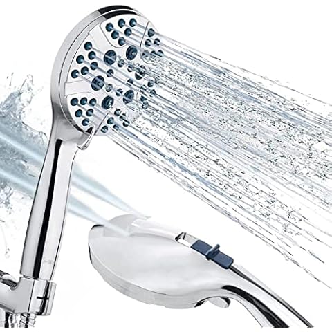 LOKBY Hochdruck-Duschkopf mit Handbrause - 8 Sprüheinstellungen High Flow Abnehmbarer Duschkopf mit Schlauch Cover