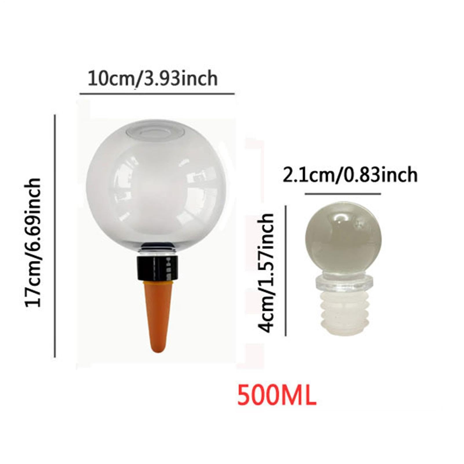 Bombillas de riego de plantas, dispositivos de riego de plantas, 4 globos de agua con tapa y apertura recargable, de cuidado botánico autohidratante para mantener la humedad y