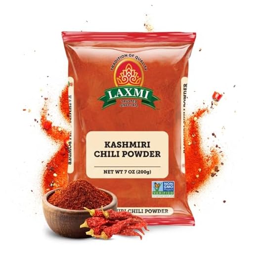 Laxmi Brand Kashmiri Chili Powder, Authentic Indian Spice, Made Fresh, Made Pure, Product of India (7oz)