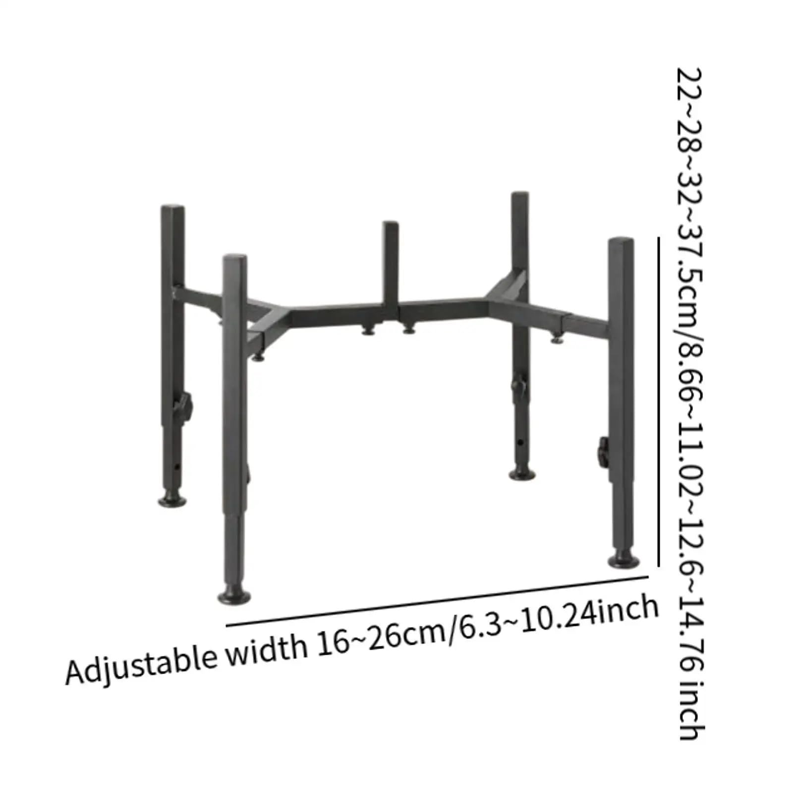 Support de gamelle Double surélevé en métal réglable