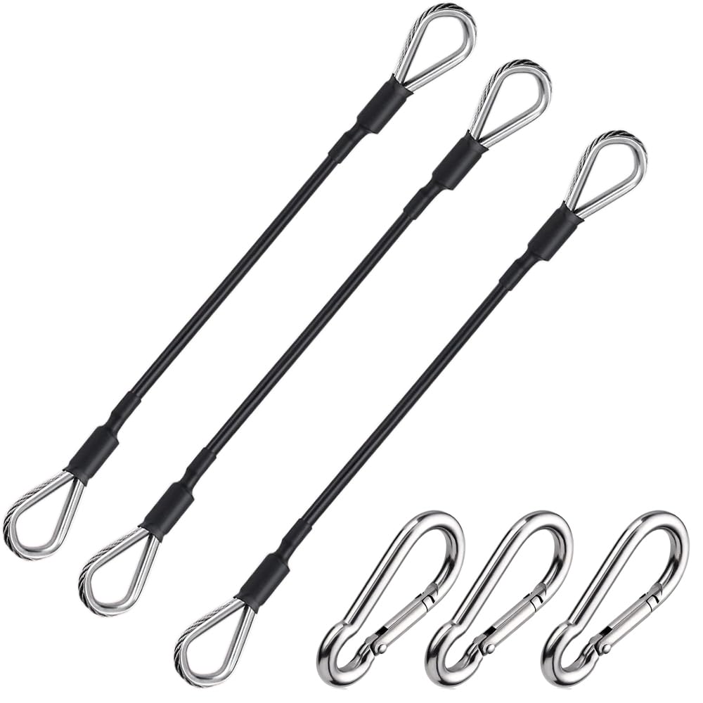 LOOEEL 3PCS Gym Cable Extension,Gym Extension Cable-Thick 0.2",Fitness Extension Rope Attachments Compatible Replacement Gym Cables Machine Extension