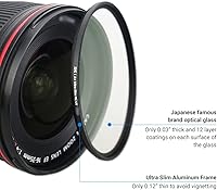 Vista 3 de JJC Filtro UV Multi-Revestido de 82mm para Sigma 24-70mm F2.8 DG DN II, Canon RF 15-35mm f2.8, EF 24-70mm f2.8L, Nikon Z 14-30mm f4 S, Sony FE