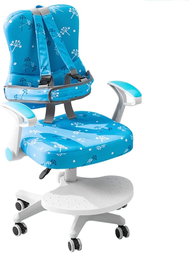 GIZNXBA Kids' Desk Chair Child Computer Desk Chair, Ergonomic Growing Study Chair, Kids Task Chair with Arms, Height and Depth Adjustment, for Children Aged 3-18 (Color : B)