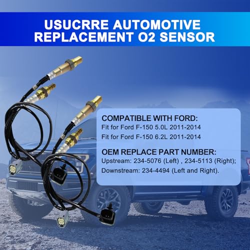 4 Pcs Sensor de Oxígeno O2 Repuesto Ford F-150 2011-2014 miniatura 2