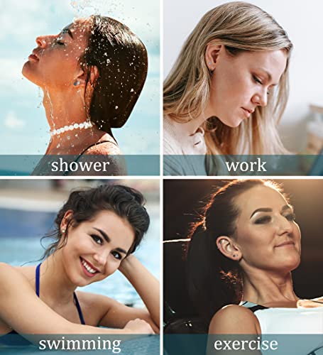 Mjust Titanium Earrings For Sensitive Ears 20G Titanium Studs And Hoop Earrings For Women Cubic Zirconia G23 Pure Titanium Cartilage Earrings Hypoallergenic Titanium Flat Back Earrings(S) #TOP6