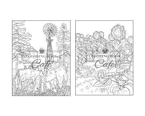 100 Countryside Scenes: An Adult Coloring Book Featuring 100 Amazing Coloring Pages with Beautiful C