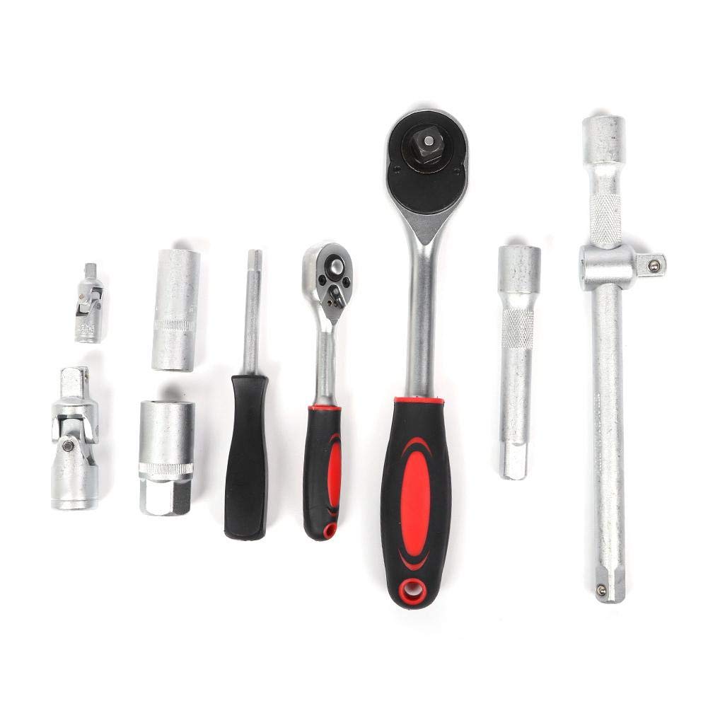 Cocoarm Zestaw Kluczy Nasadowych 108 szt. Stal Chromowo-wanadowa 1 2 w 1 4 Cale Napęd z Super Lock Design Przedłużki Grzechotkowe do Napraw Samochodowych Mechanika Garażowa w Domu