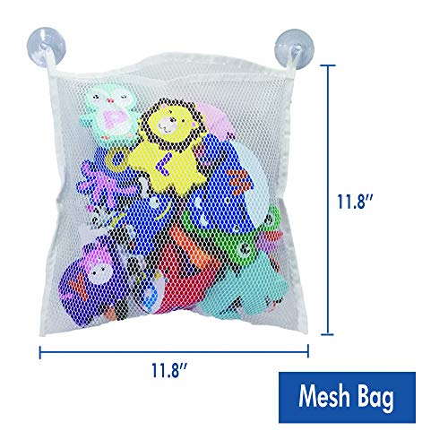 UMat Foam Bath Toys Educational 26pcs Alphabet -Extra Large Baby Bathtub Toys Set-Foam Animal Shape Floating Bath Toys Set with Large Quick Dry Bag