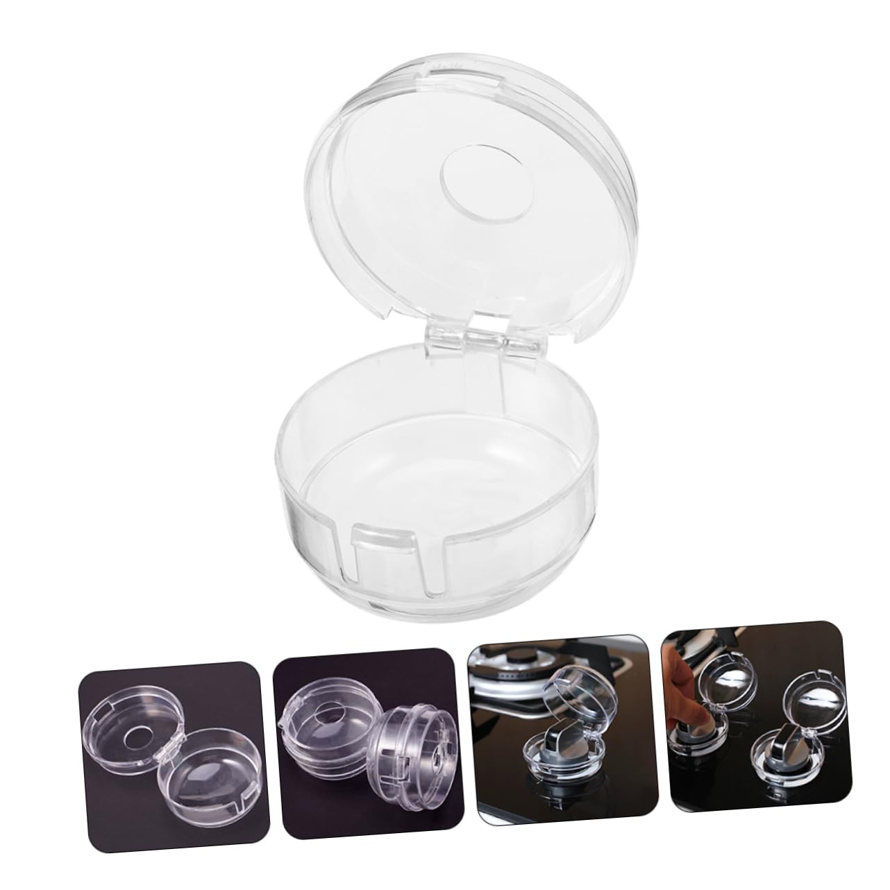 SHOWERORO 12pcs Boy Girl Safety Gas Stove Knob Covers Transparent Protector for Kitchens Easy Adhesive Installation Durable Stove Guard for Childproofing Homes