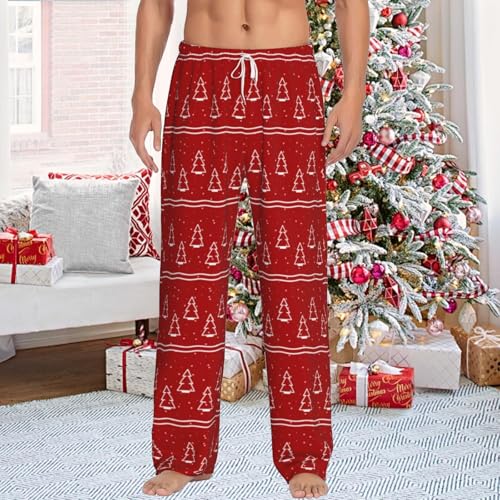 evzosrz Funny Pajama Pants Mens Womens Christmas Print Lounge Pants Drawstring Elastic Waist Soft Loose Fit Pj Sleep Bottoms2