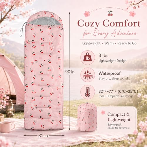 AILONEN Bolsa de Dormir Midnight Meow, Diseño de Ojos de Gato Carbón, Portátil para Camping y Dormidas miniatura 2