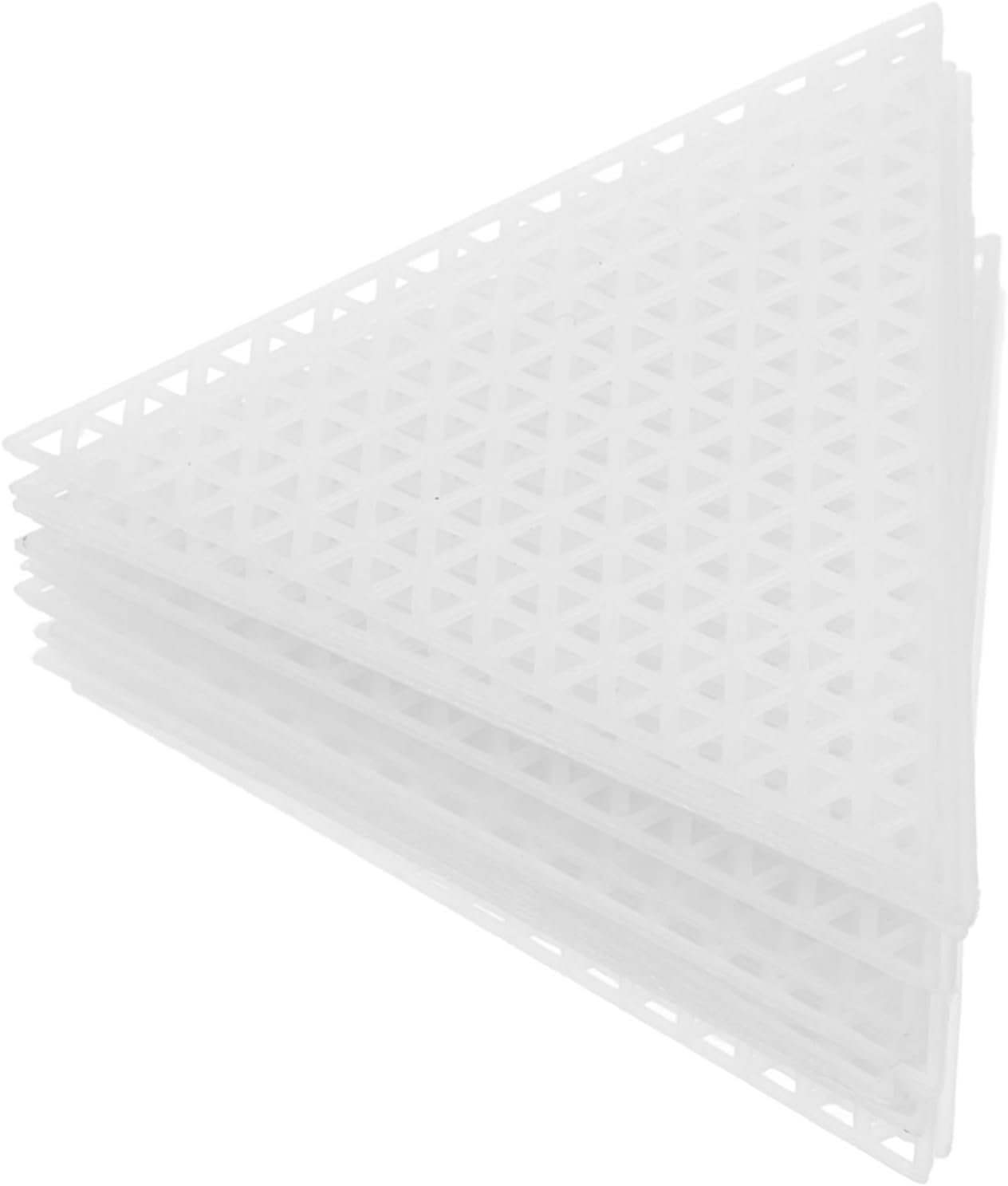 Gadpiparty 20pcs Embroidery Tools for Cross Stitch Mesh Plastic Canvas Craft Plastic Canvas Triangle Mesh Embroidery Sheets