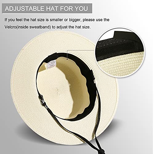 Sombrero de paja estilo boater para mujer miniatura 4