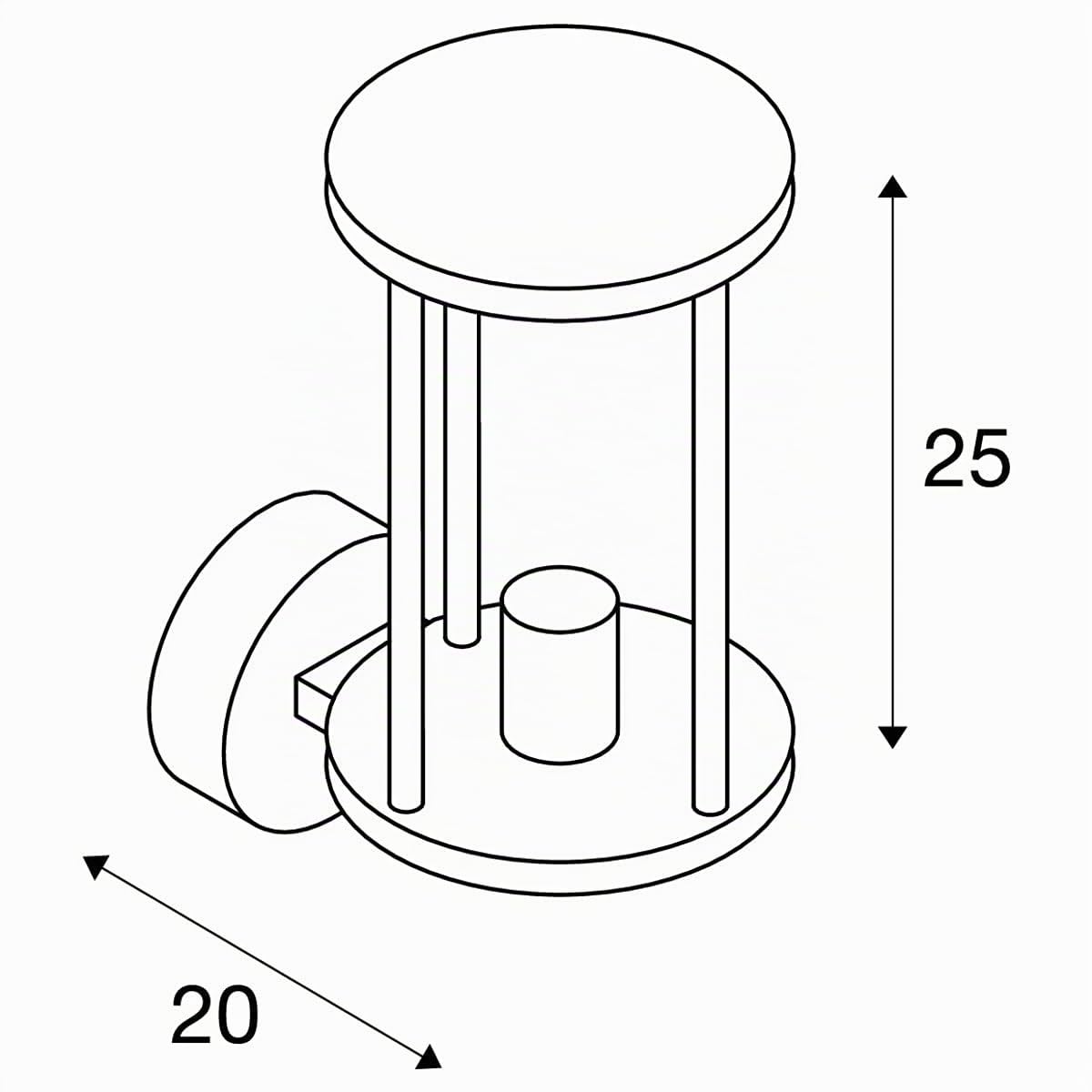 Außenwandleuchte PHOTONIA, E27, IP55, anthrazit, Glas klar, Grau