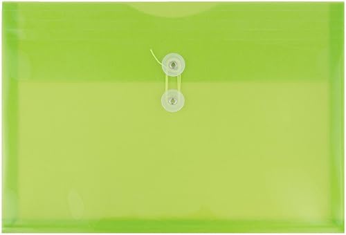 Vista 137 de Sobres de plástico con botón y cuerda, Variados Paquete de 6 colores surtidos