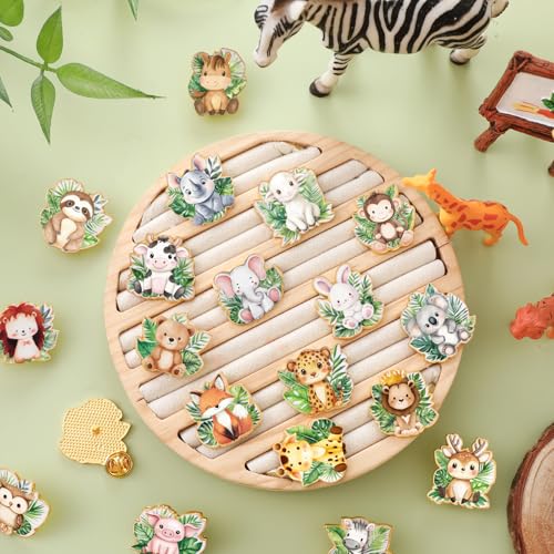 Image of Landical 30 /60 Pcs Cute Enamel Pins Bulk Plant Flower Animal Halloween Gothic Fall Pumpkin Cartoon Lapel Pin Brooches Jewelry Gift for Backpack Clothes Hats Accessories