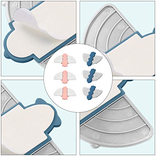 STOBOK 6Pcs CrianÃ§as Fechadura de Porta Deslizante Autoadesiva SeguranÃ§a BebÃª Guarda-Roupas Porta