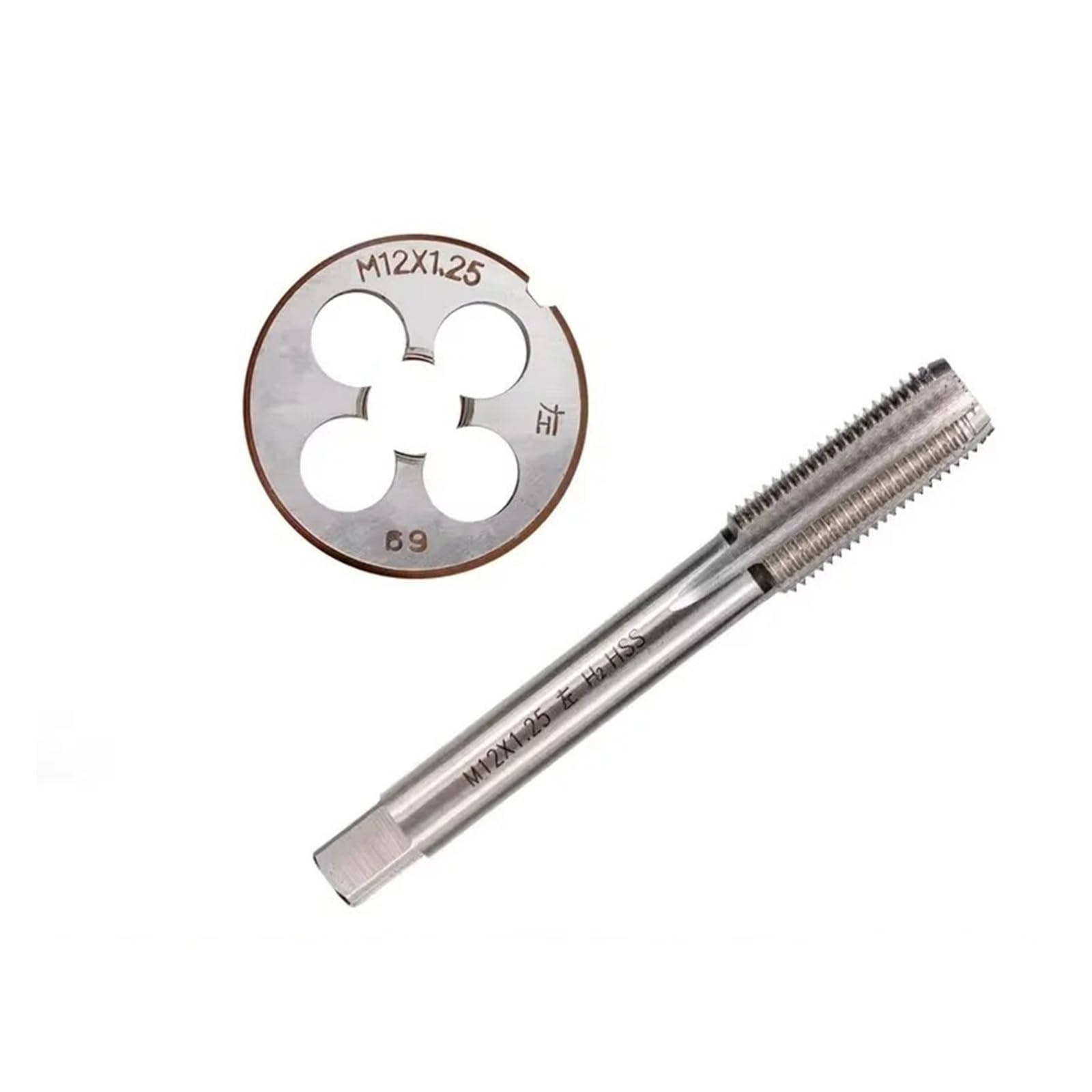 2pcs Left Tap Turn and Die Set HSS Machine Plug Metric Taps Screw Thread Drill M3/M6/M8/M10/M12/M14/M16/M18/M20(2pcs M3.5x0.6 Set)