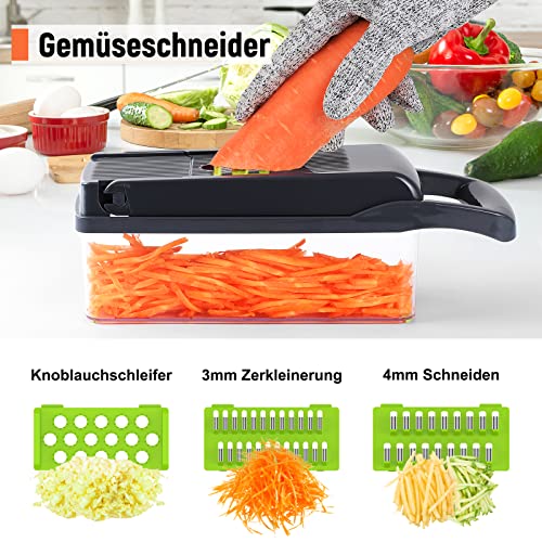 16 In 1 Gemüseschneider, Gemüsehobel mit 7 austauschbaren Klingen – Ansicht 5