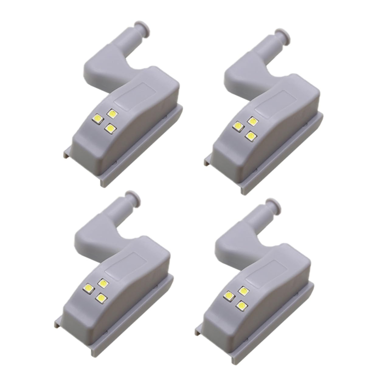 DOITOOL 4Pcs Hinge Light for Cabinets LED Lighting for Cupboards and Wardrobes Easy Installation Practical for Home and Office Use Warm Battery Not Included