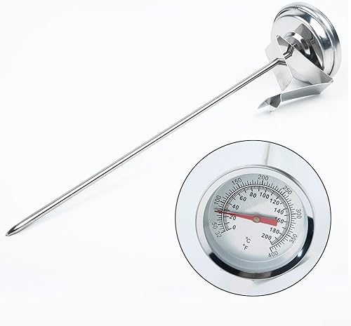 Stainless Steel Cooking Thermometer -20 to 200C Oven and Grill Food Temperature Gauge for BBQ Meat with Probe