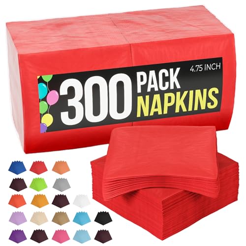 Serviettes en papier rouge anti-déchirure et ultra absorbantes 50pcs