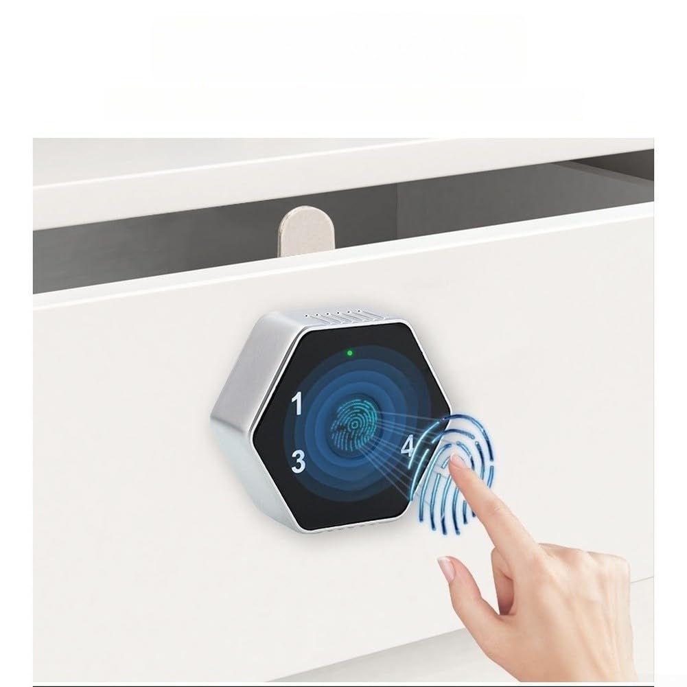Cerradura electrónica inteligente de puerta de aleación de zinc, cerradura de cajón de gabinete, aplicación de reconocimiento de 360 grados, control inalámbrico, carga USB, entrada de