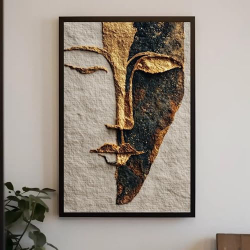 Tableau abstrait sur toile pour transformer un mur vide en salon bohème