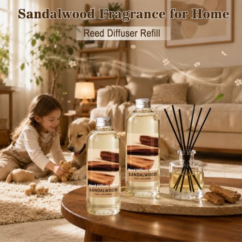 Image of STRN Sandalwood Reed Diffuser Refill 1000ml Summer Scent for Home