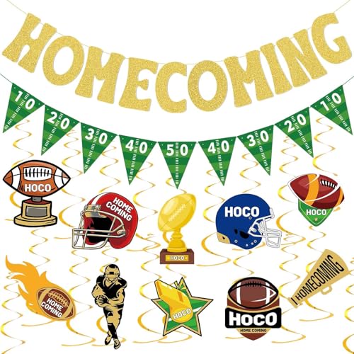 32 Pcs Homecoming Banner Football Homecoming Decorations Football Game Banner for University College Party Decor Supplies