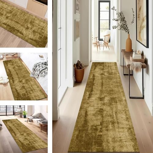 Tapis de couloir long format 90x450cm au design abstrait élégant