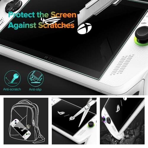 Image of ivoler Pack of 3 Tempered Glass for ROG Xbox Ally /ROG Xbox Ally X Handheld 2025, Easy Installation with Mounting Frame, Precise Alignment, 9H Hardness Screen Protector, HD Clear, Anti-Scratch