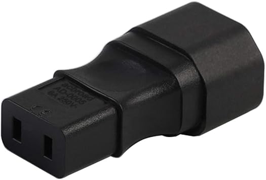 IEC 320 C14 Male to C9 Power Adapter, IEC 3-Prong Male to 2-Prong C9 Replacement Ac Adapter for Roland, Revox & Marantz and Older Audio Devices.