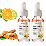 2 Pack Turmeric Serum for Dark Spots, Turmeric Dark Spot Corrector Serum for Acne, Hyperpigmentation and Smooth Skin, Formulated with Hyaluronic Acid, Vitamin C & E - 1.01 FL.OZ