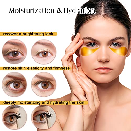 Seed Spring 24K Gold Under Eye Patches - 60 Pcs Under Eye Mask Eye Skin Care Treatment For Dark Circle Puffiness Removing Dark Circles Relieve, Pressure And Reduce Wrinkles, Collagen Hydrating #TOP2