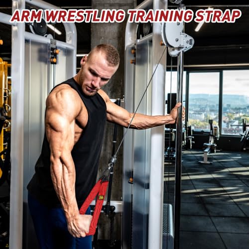 Riisoyu Arm Wrestling Trainingsgurt, Handgriff Arm- Finger-Unterarm-Trainingsgerät Stärker und Power-Trainer für Kabelmaschine und Freies Gewicht Krafttraining Trainer für Handgelenke Unterarme