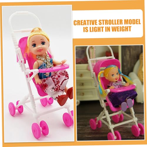 ERINGOGO 2 Stück Teiliges Puppenwagen Realistische Puppenwagen Simulation Leichtes für Kleinkinder Puppenzubehör für Fantasievolles Rollenspiel – Bild 6