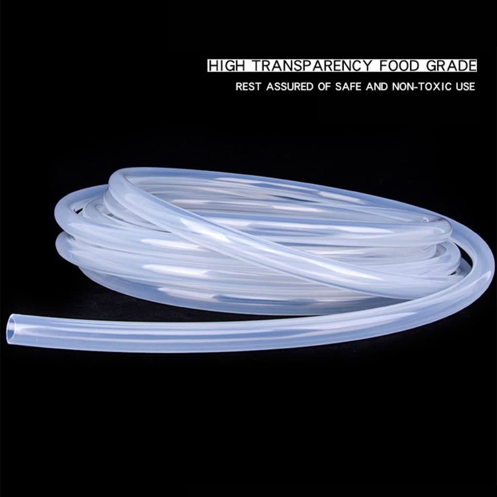CKSEKD Silicone Tube, 2/3/4/6/8/10/12/14/16mm Food Grade Transparent Silicone Rubber Hose, High Temperature Resistant Odorless Hose, 1m 1pcs (Color : 6x9mm), 0102024