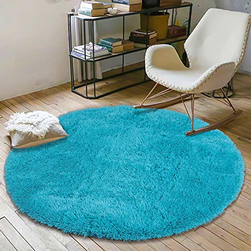 YOH Super Soft Round 4x4 Feet Area Rug for Bedroom Kids Rooms Living