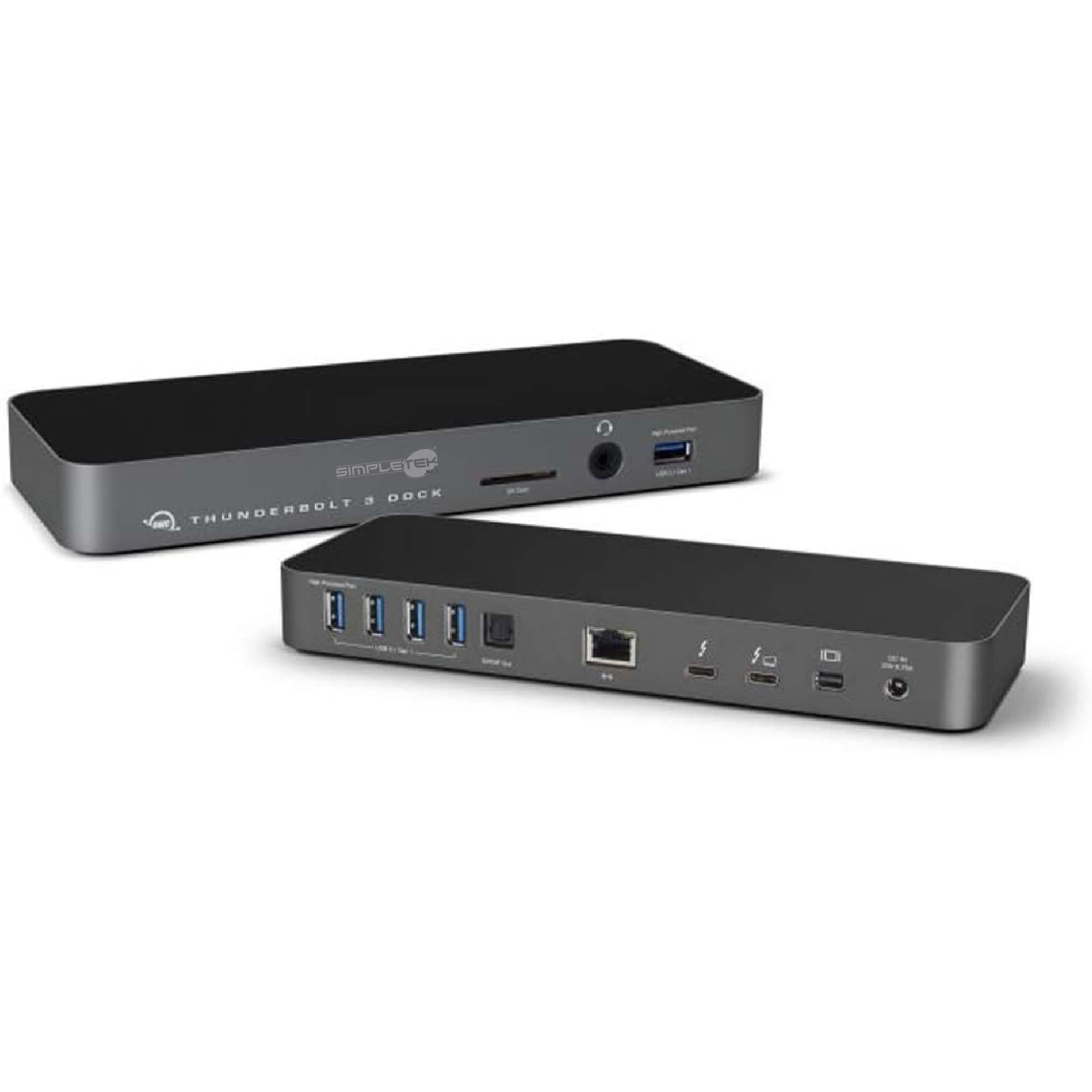 SIMPLETEK - Stacja dokująca Thunderbolt USB-C, kompatybilna z Microsoft Surface Pro 7 8 9 10, kompatybilna z Asus ZenBook Pro Duo 14 (odnowiona)