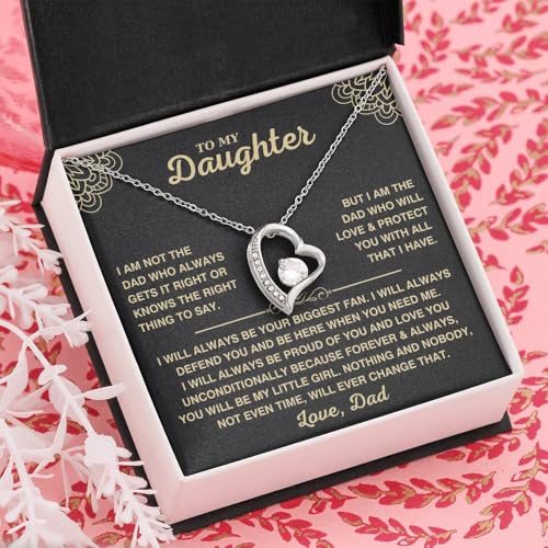 To My Daughter Necklace, Personalized Daughter Necklaces from Mom and Dad, Daughter Gifts from Mother or Father, Beautiful Necklaces for Women, Birthday Gift Idea for Women2