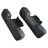 TRISTAR'S [ハイエース レジアスエース 200系 1型 2型 3型 4型 5型 6型 7型 8型] サイドアームレスト ドアアームレスト 肘掛け スマートフォン対応 左右セット (カーボン調レザー)