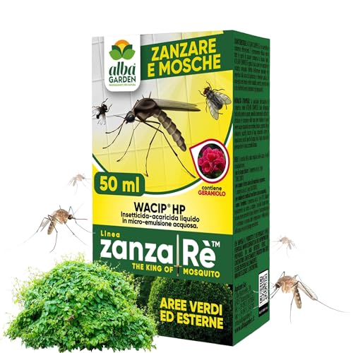 Albagarden - Zanzarè Insetticida Antizanzare Giardino Concentrato Per Esterno E Interno - Per Disinfestazione Contro Zanzare Cimici Mosche Insetti Volanti E Striscianti x 50 ml