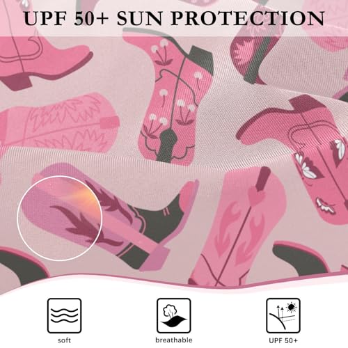 Girls Swimsuits Long Sleeve Bathing Suits Cowgirl Boots UPF 50+ Sun Protection Swimwear 3-12 Years4