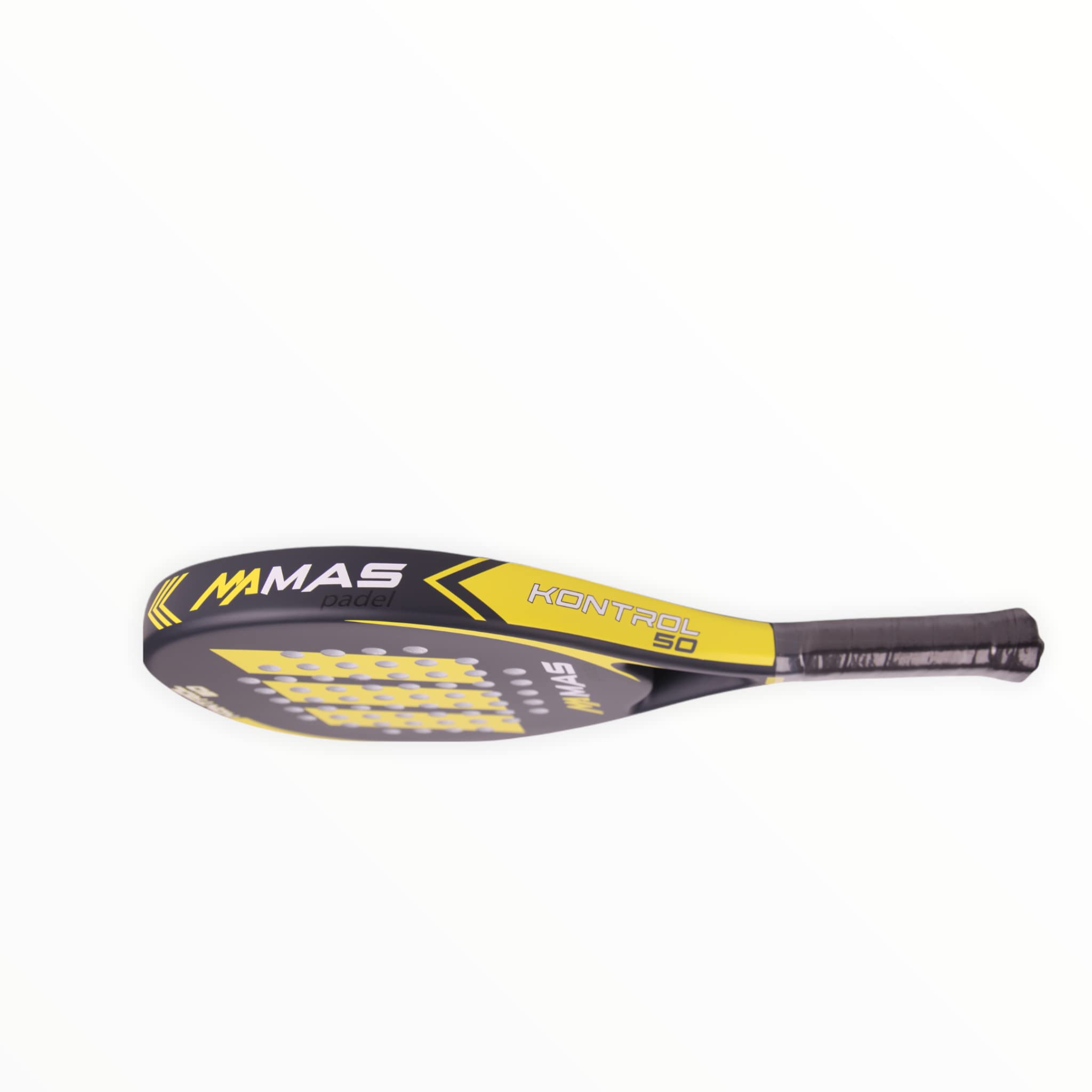KONTROL 50, Racchetta da Padel, Giallo/Ardesia, Rivestimento 50% in Fibra di Carbonio, Custodia Inclusa