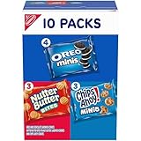 Nabisco Cookie Variety Pack, OREO Mini, Nutter Butter Bites, CHIPS AHOY! Mini, 10 Snack Packs