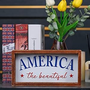 Patriotictieredtraydecoramericathebeautifuldecorativeblocksignwoodframeembossedmetaldecorationfor4thofjulymemorialdayamericanahomedecorforshelvesmantel Urban Country Home Decor Patriotic tiered tray decor america the beautiful decorative block sign wood frame embossed metal decoration for 4th of july memorial day americana home decor for shelves mantel urban country home decor