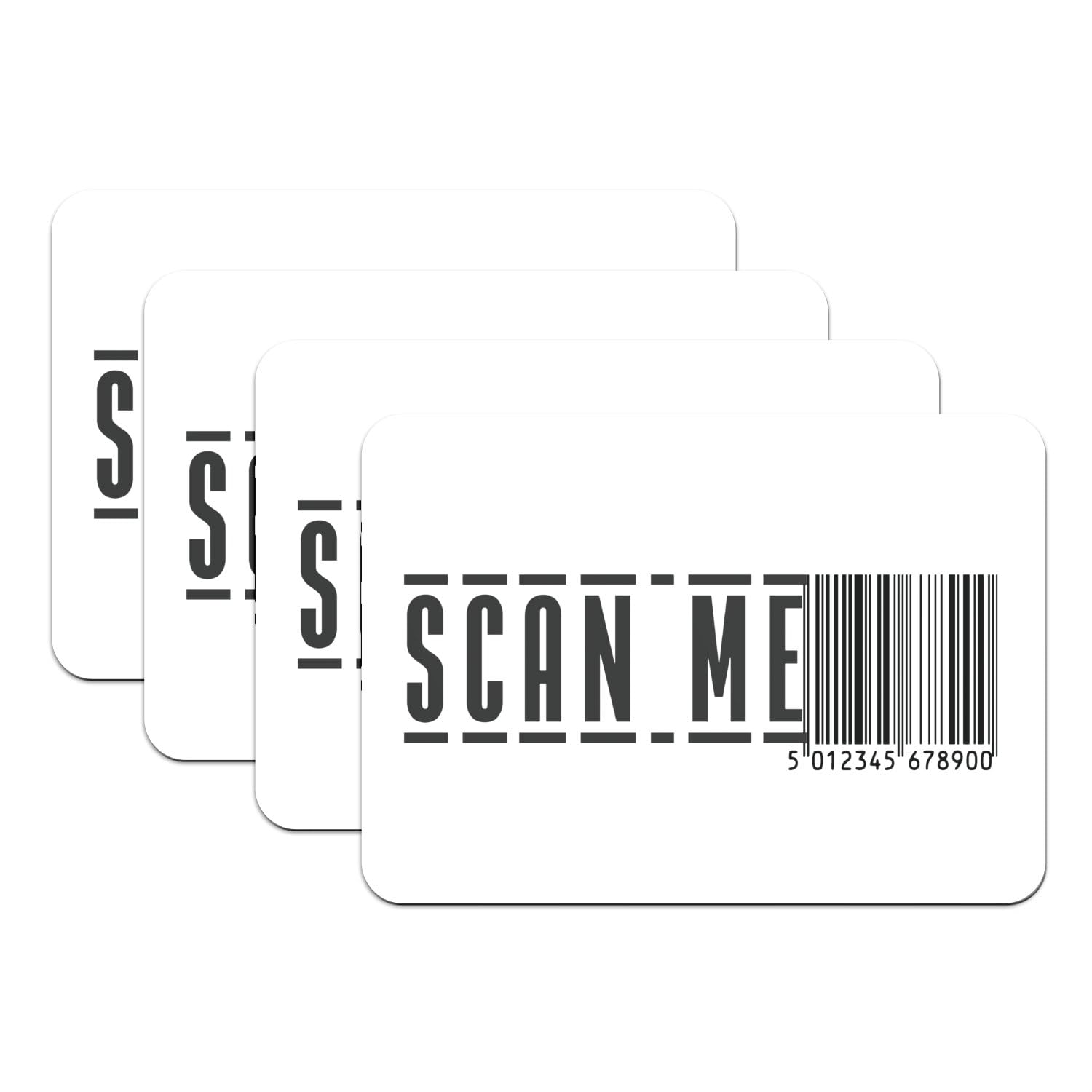 Sets de table caoutchouc code barre scan me grand format 39.5x28.5 cm noir et blanc
