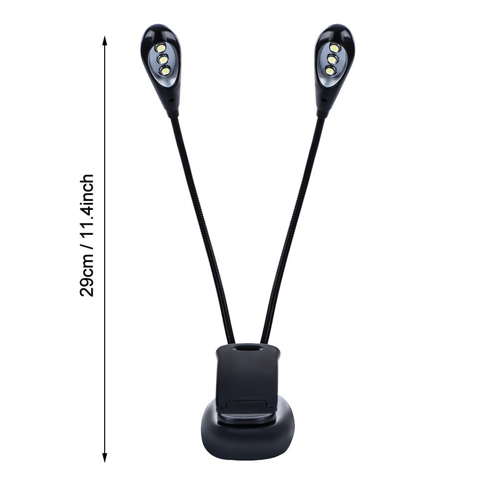 Lampada da Leggio, Doppio Braccio Regolabile LED Portatile, Lampada Studio per Ufficio Letto Studenti Lettura Notturna