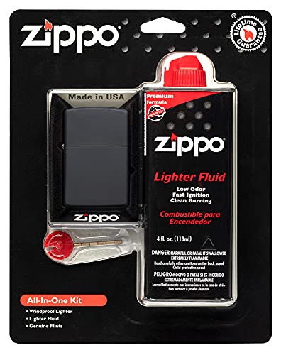 Image of Zippo All-in-One Kit with Black Matte Windproof Lighter